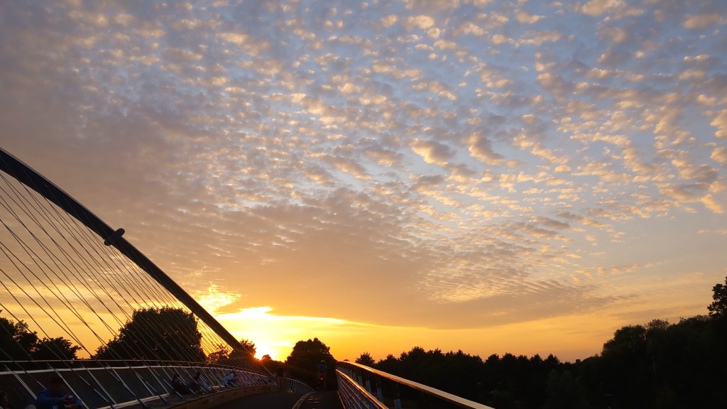 Golden Hour sunset on the Millennium Bridge